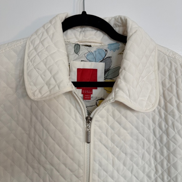 Esprit Quilted White Puffer Barn Jacket Coat Ivory XL - Picture 2 of 9
